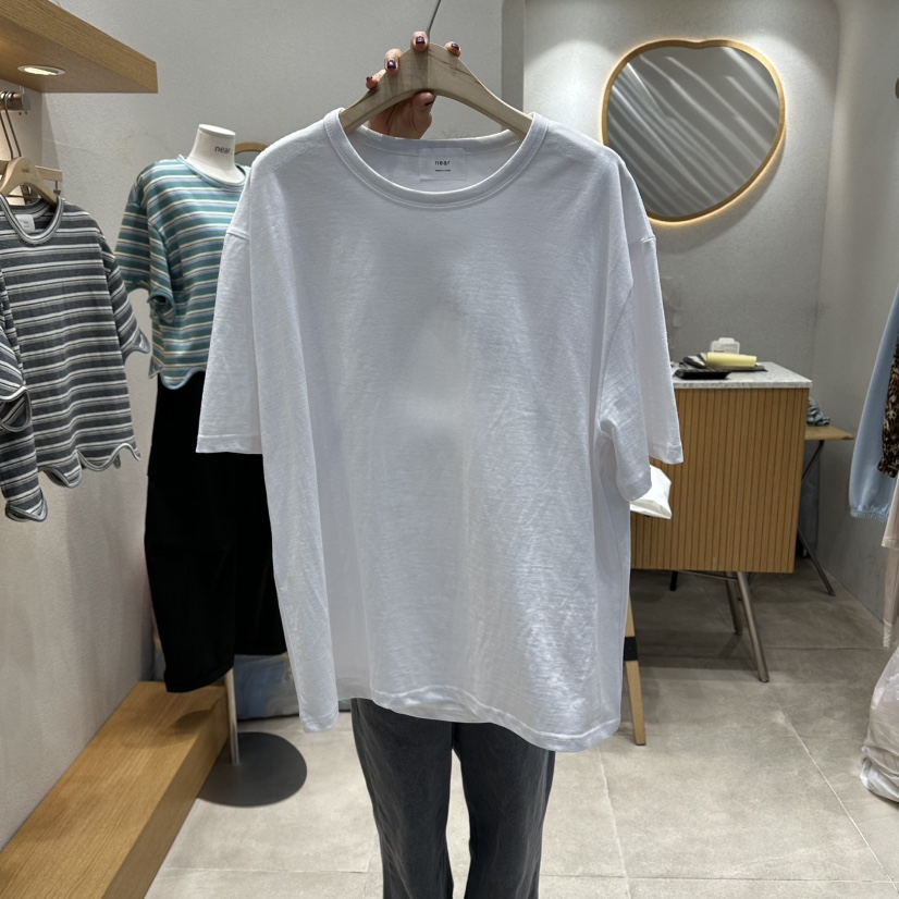 NEAR韓國直郵女裝新品職業休閑26春夏時尚熱賣推薦T恤開衩NEART恤
