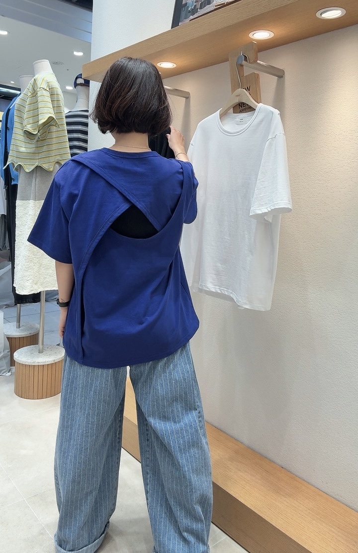 NEAR韓國直郵女裝新品職業休閑26春夏時尚熱賣推薦T恤開衩NEART恤