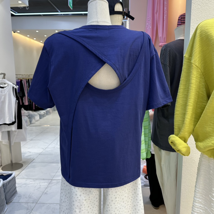 NEAR韓國直郵女裝新品職業休閑26春夏時尚熱賣推薦T恤開衩NEART恤圖色2