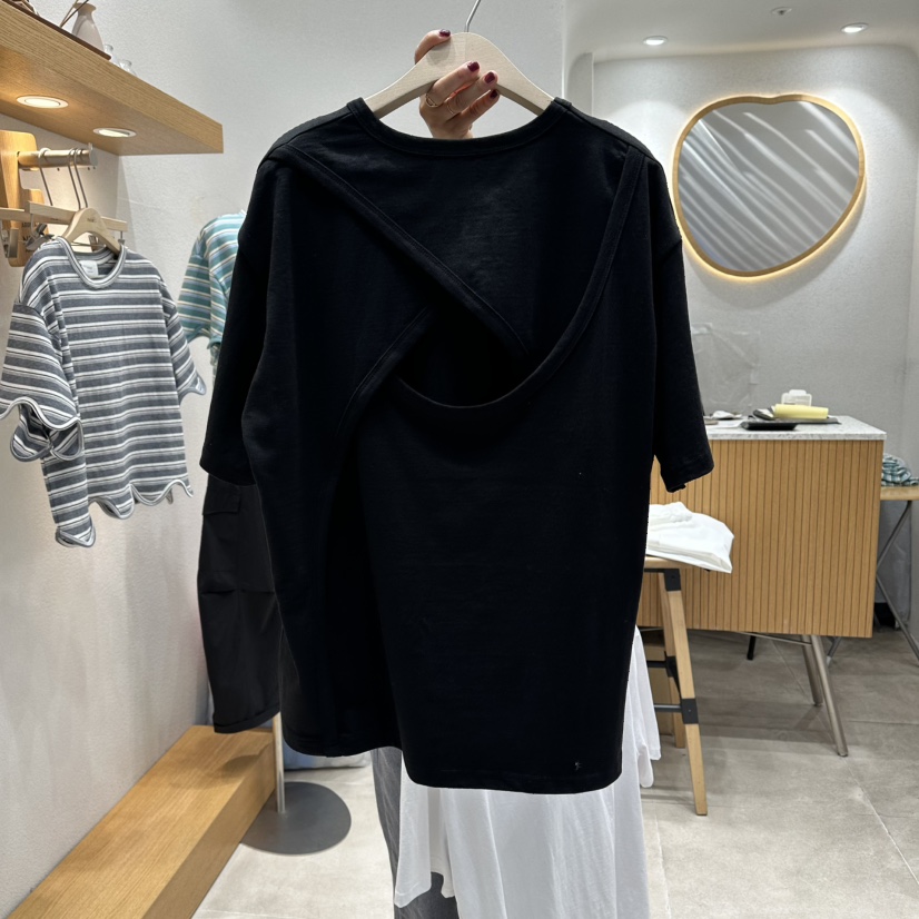 NEAR韓國直郵女裝新品職業休閑26春夏時尚熱賣推薦T恤開衩NEART恤圖色3