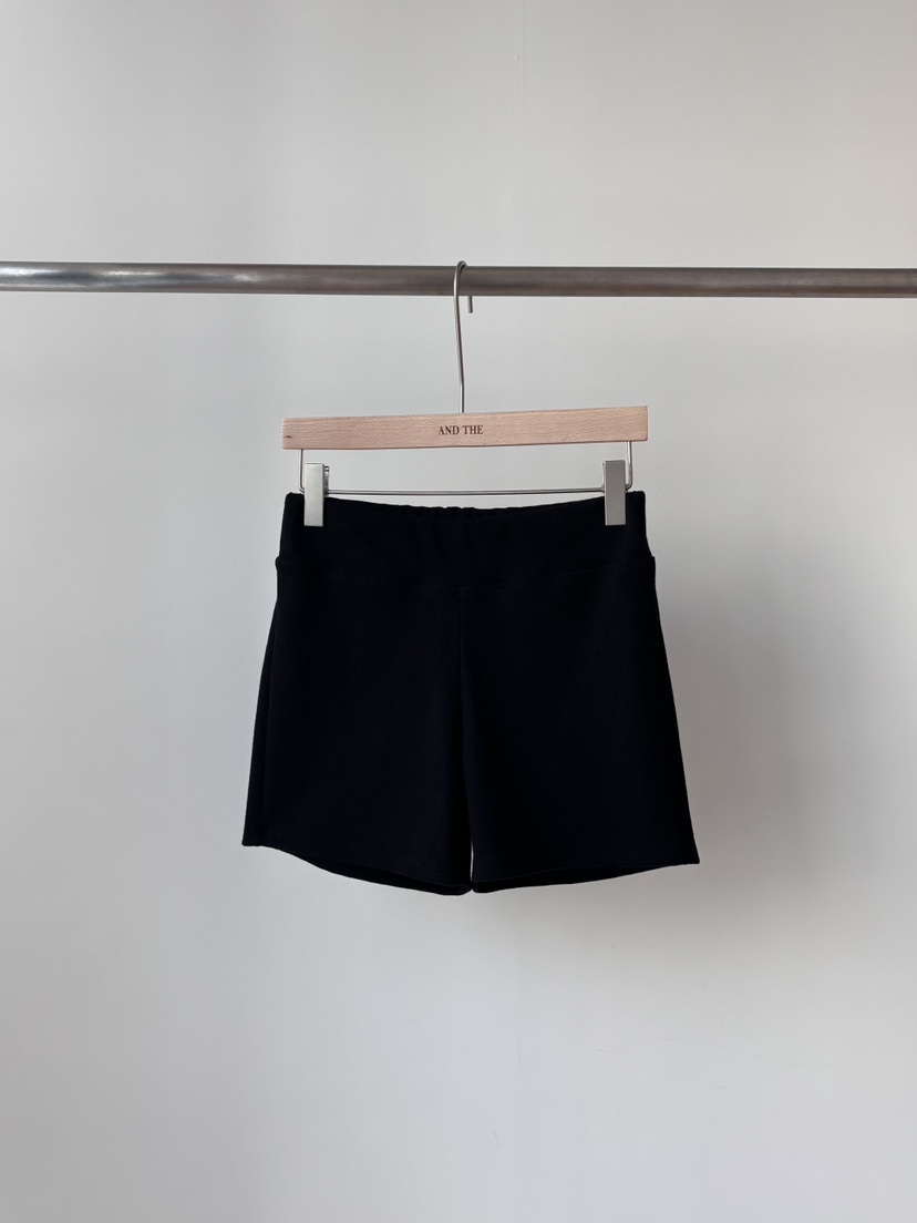 AND THE韓國直郵女裝新款職業熱賣26春夏人氣時尚短褲羅紋AND THE短褲圖色2