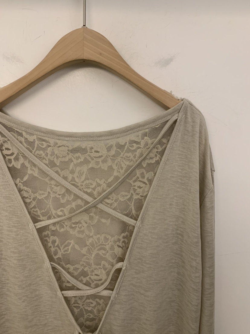 UNDER KEY韓國直郵實拍女士新品26春夏人氣長袖T恤系帶寬松UNDER KEY長袖T恤