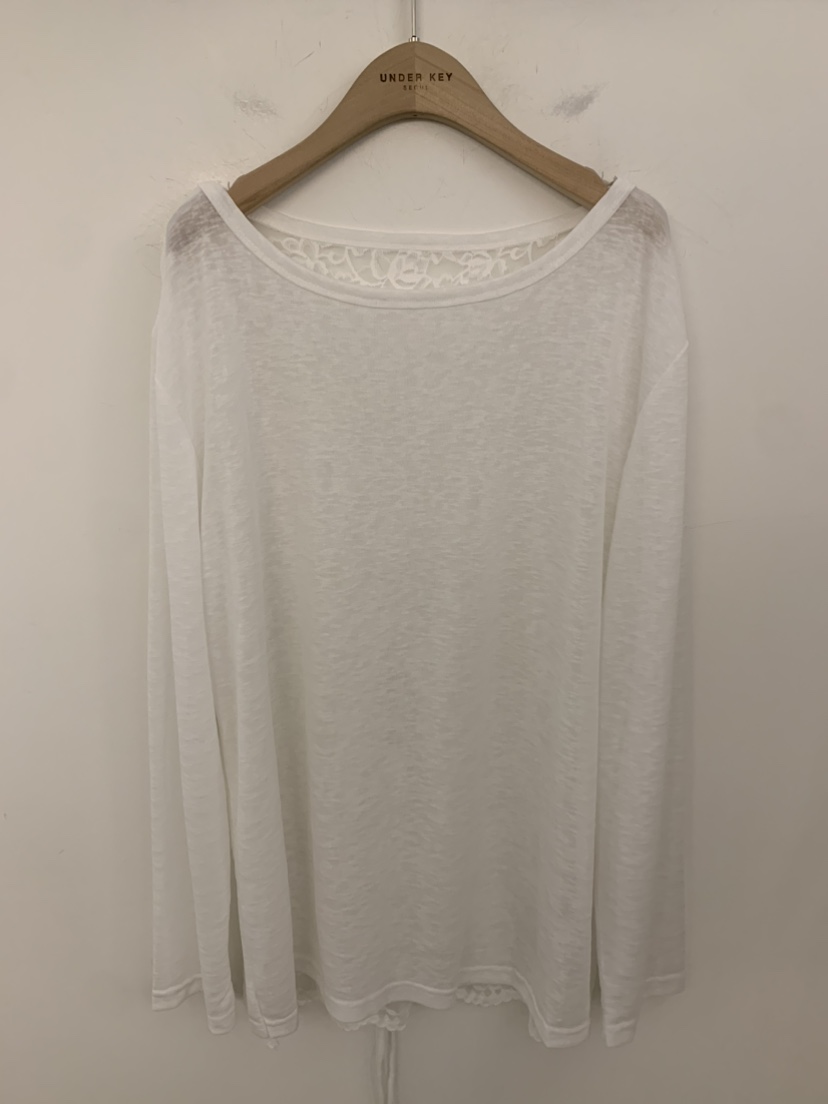 UNDER KEY韓國直郵實拍女士新品26春夏人氣長袖T恤系帶寬松UNDER KEY長袖T恤圖色3