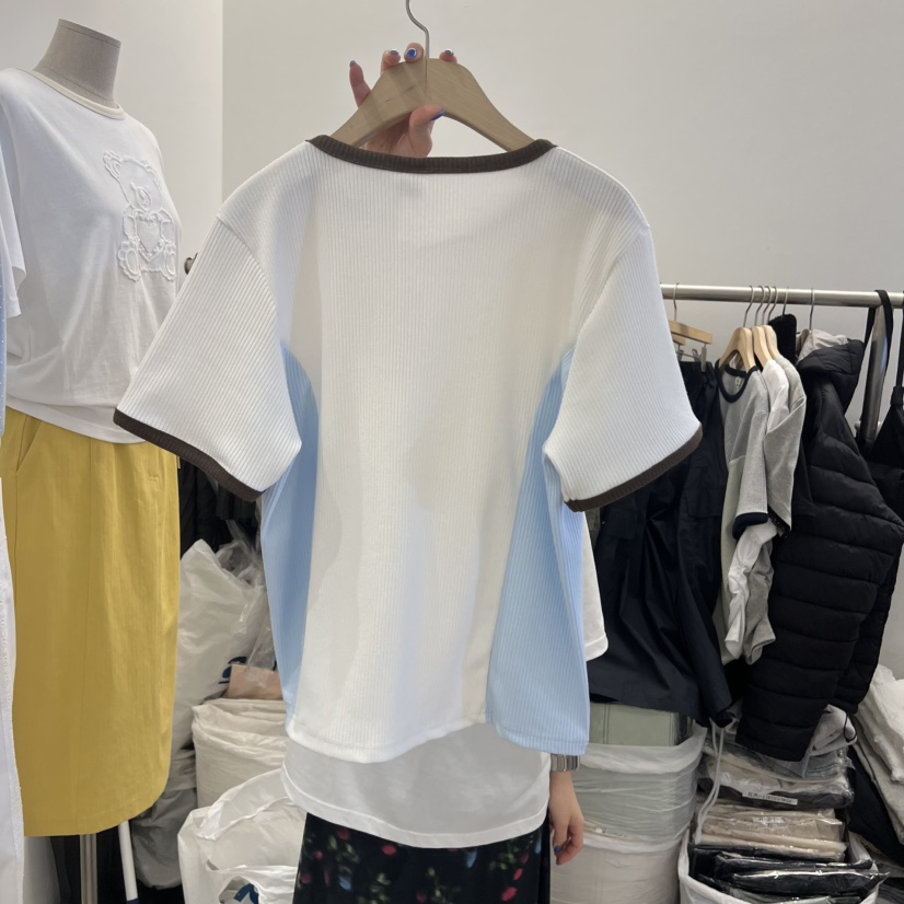 TAN&amp;COMO韓國直郵實拍女裝新款職業推薦時尚休閑T恤tan-COMOT恤