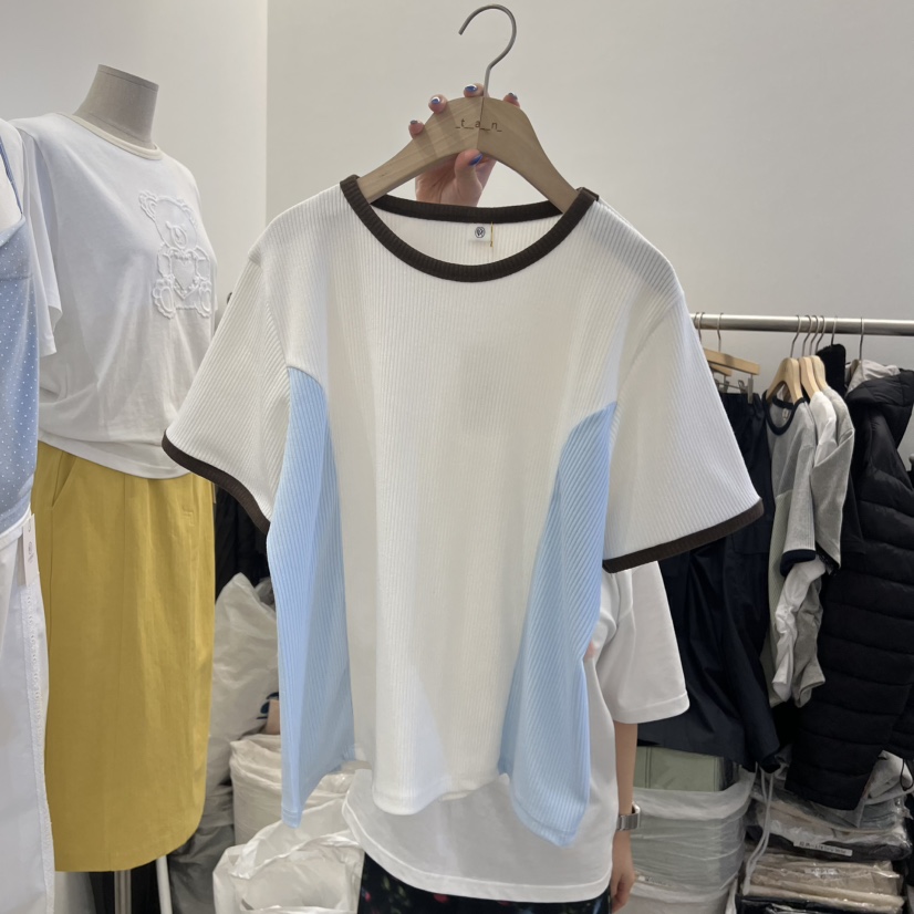 TAN&amp;COMO韓國直郵實拍女裝新款職業推薦時尚休閑T恤tan-COMOT恤圖色2