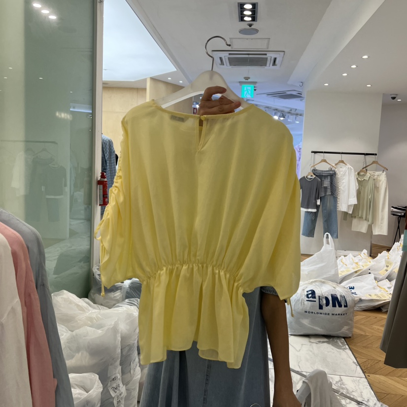 ALMOND韓國直郵女士新款熱賣職業推薦時尚26春夏襯衫蕾絲衫ALMOND襯衫/蕾絲衫