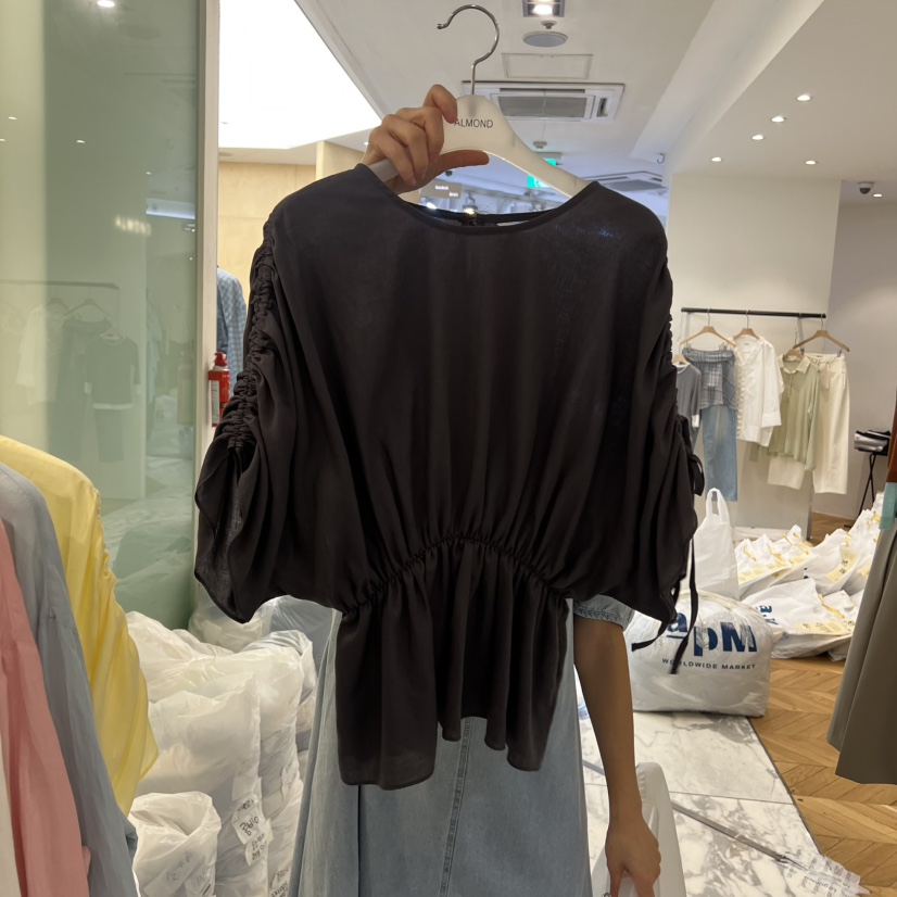 ALMOND韓國直郵女士新款熱賣職業推薦時尚26春夏襯衫蕾絲衫ALMOND襯衫/蕾絲衫圖色2