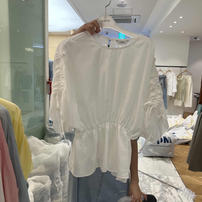 ALMOND韓國直郵女士新款熱賣職業推薦時尚26春夏襯衫蕾絲衫ALMOND襯衫/蕾絲衫圖色3