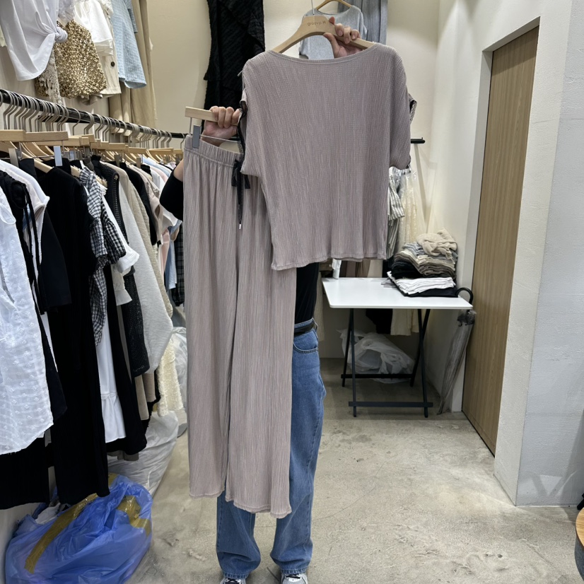 HOLYBANANA韓國東大門代購女裝新品26春夏人氣推薦熱賣套裝groovy.H/HOLYBANANA套裝圖色2