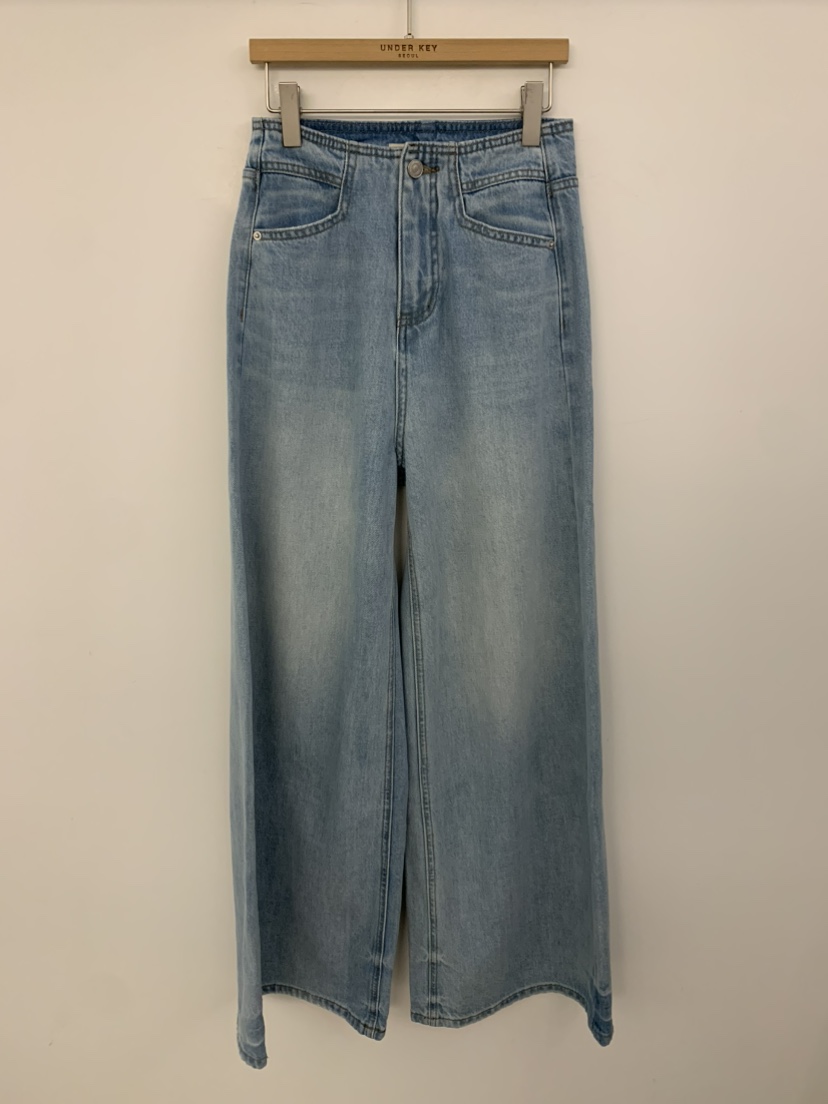 UNDER KEY韓國東大門代購女裝新品熱賣職業休閑時尚牛仔褲UNDER KEY牛仔褲圖色2淺色