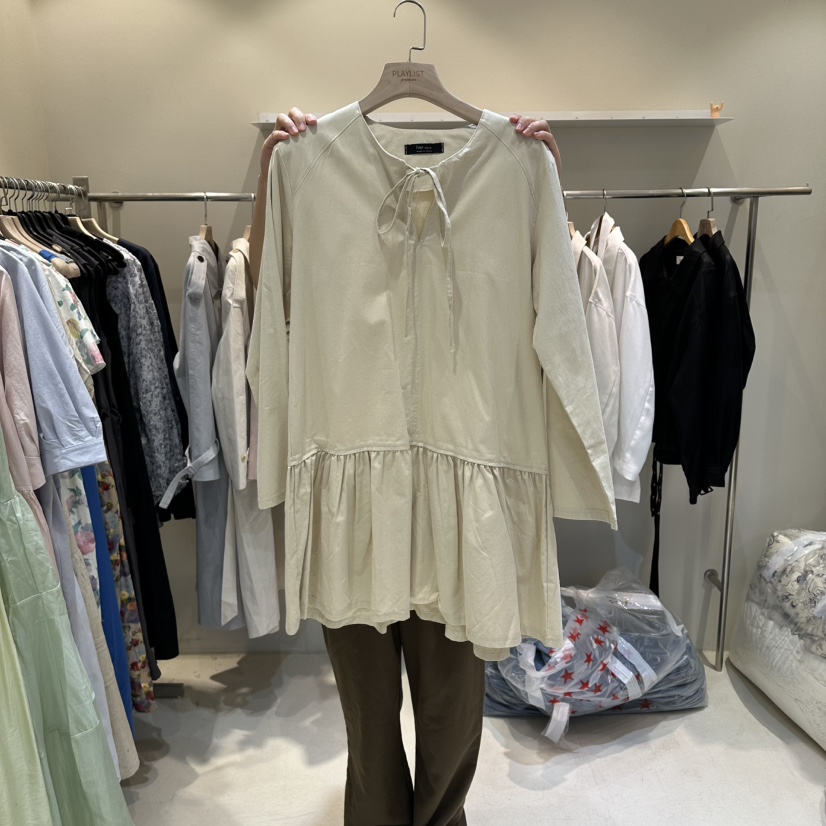 HER/PLAYLIST韓國直郵實拍女士新品熱賣推薦連衣裙蝴蝶結HER/PLAYLIST連衣裙圖色1