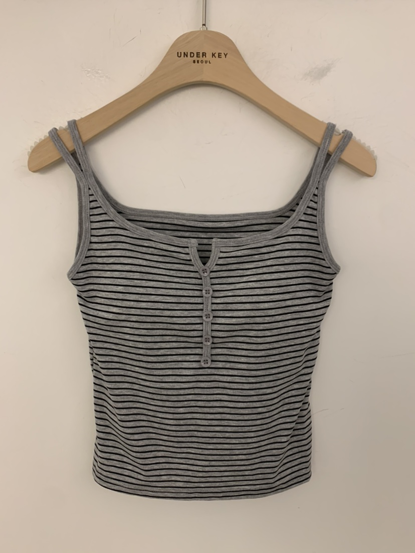 UNDER KEY韓國直郵女裝新品職業熱賣26春夏吊帶背心紐扣UNDER KEY吊帶/背心圖色1