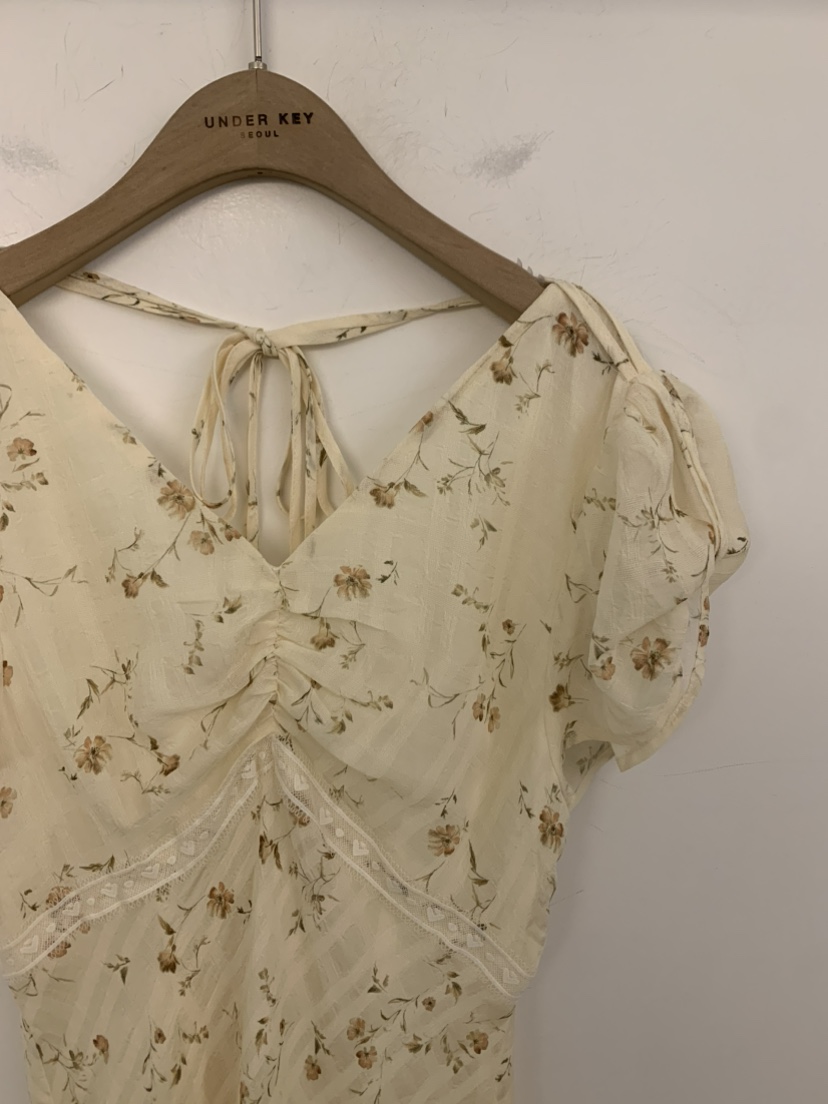 UNDER KEY韓國東大門代購女士新品26春夏職業連衣裙小碎花UNDER KEY連衣裙