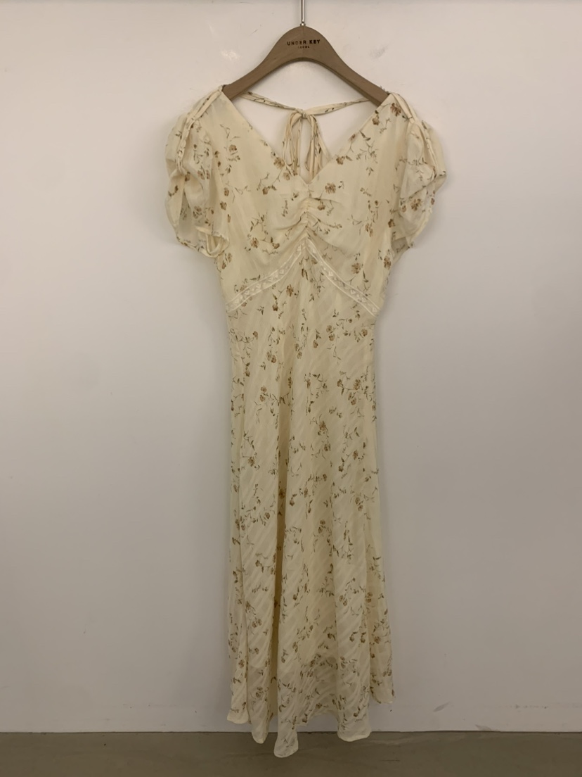 UNDER KEY韓國東大門代購女士新品26春夏職業連衣裙小碎花UNDER KEY連衣裙圖色1
