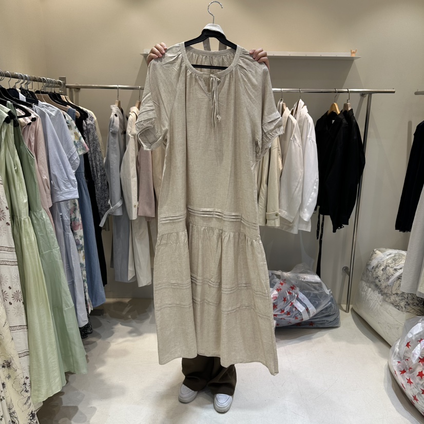 HER/PLAYLIST韓國直郵實拍女裝新品推薦職業26春夏連衣裙腰帶HER/PLAYLIST連衣裙圖色1