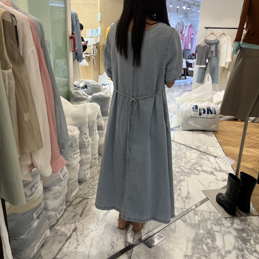 ALMOND韓國直郵實拍女裝新品職業休閑26春夏熱賣推薦連衣裙ALMOND連衣裙