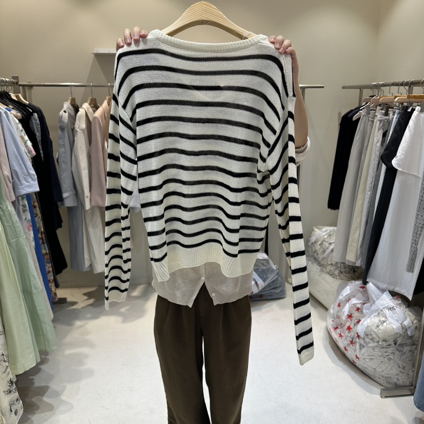 HER/PLAYLIST韓國東大門代購女裝新品熱賣時尚針織衫條紋HER/PLAYLIST針織衫