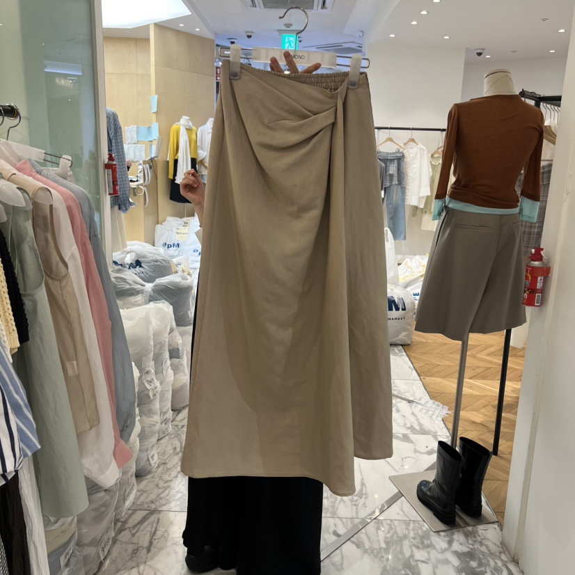 ALMOND韓國東大門直郵女士新品推薦熱賣半身裙中短裙褶裙ALMOND半身裙/中短裙圖色2