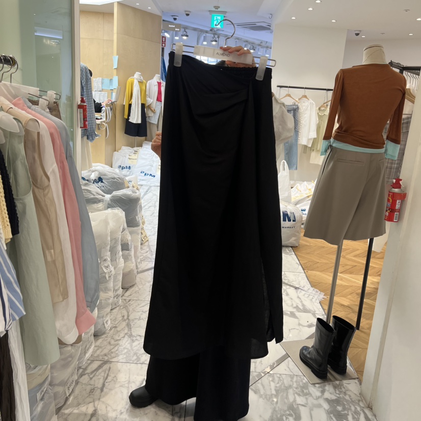 ALMOND韓國東大門直郵女士新品推薦熱賣半身裙中短裙褶裙ALMOND半身裙/中短裙圖色3