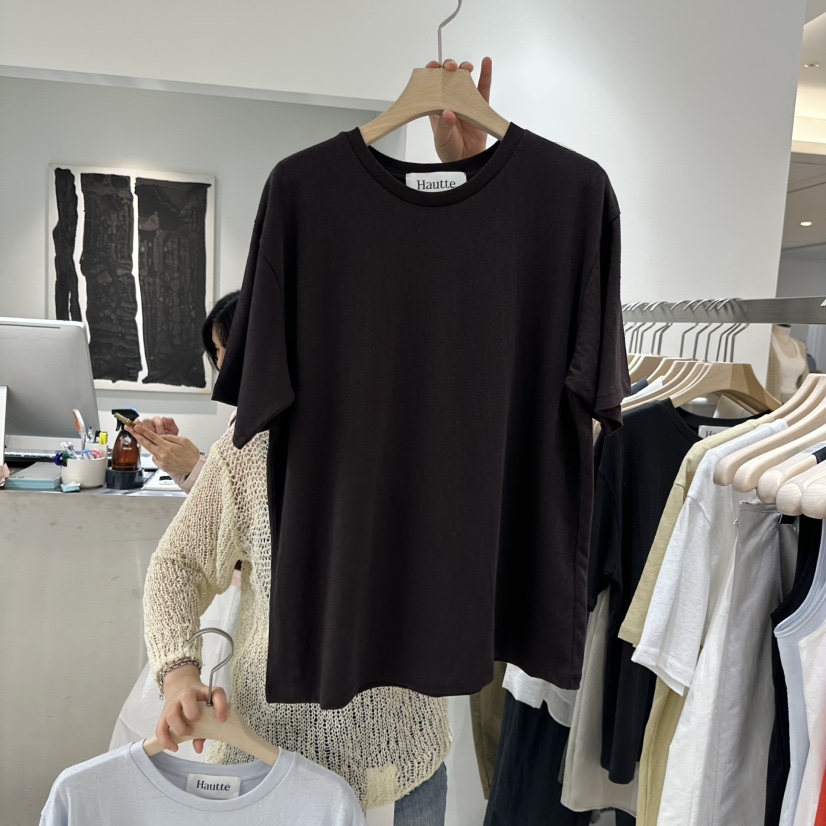 HAUTTE-P韓國直郵女裝新款熱賣推薦時尚人氣職業26春夏T恤HAUTTET恤圖色4棕色