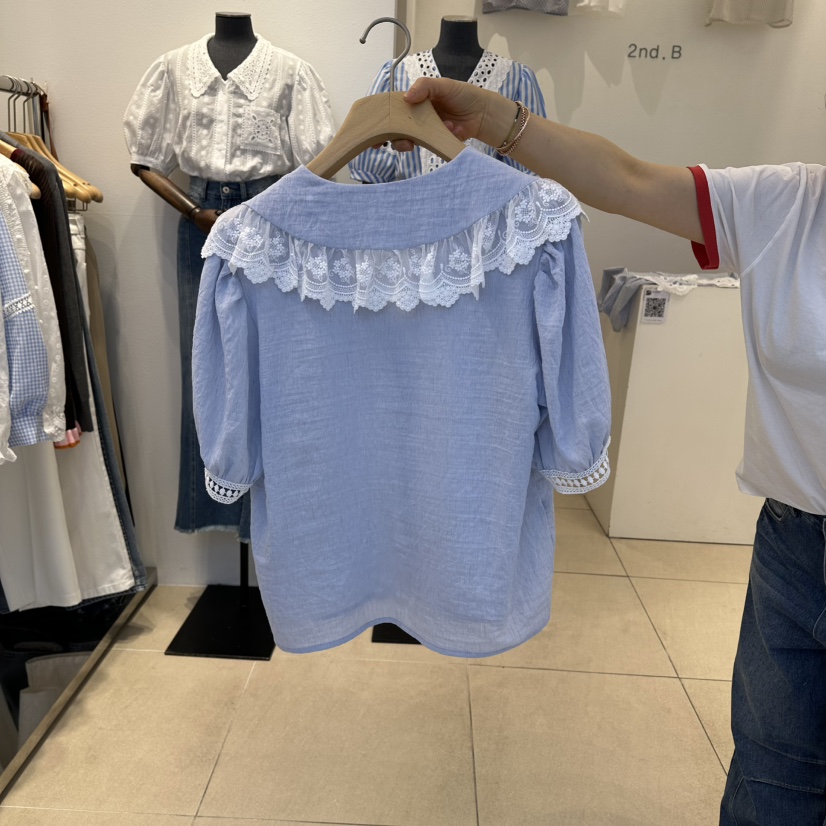 2nd B-S韓國東大門代購女裝新品熱賣推薦人氣襯衫蕾絲衫2nd B-S襯衫/蕾絲衫