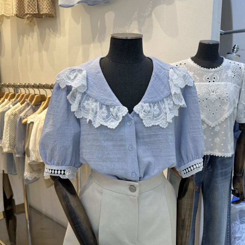 2nd B-S韓國東大門代購女裝新品熱賣推薦人氣襯衫蕾絲衫2nd B-S襯衫/蕾絲衫圖色1