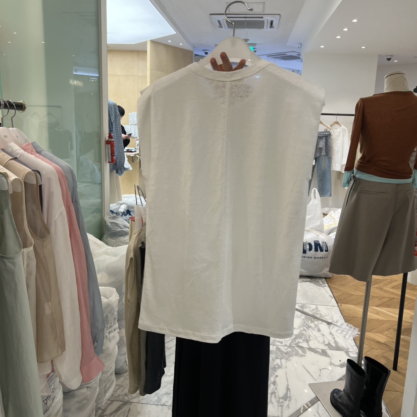 ALMOND韓國直郵女士新品職業熱賣人氣時尚休閑吊帶背心亞麻ALMOND吊帶/背心