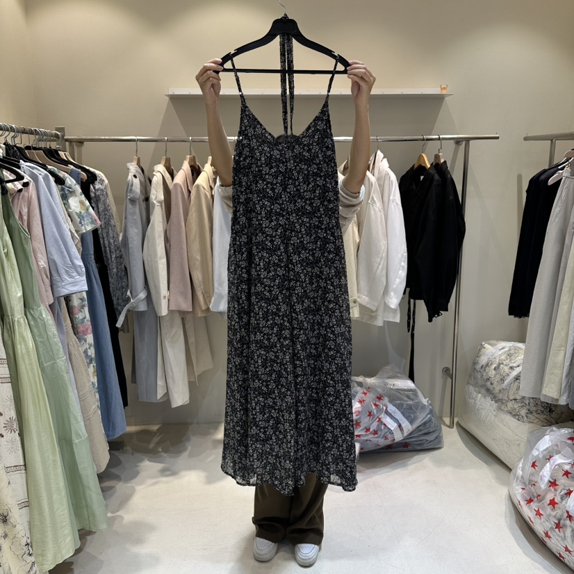 HER/PLAYLIST韓國代購女裝新品休閑26春夏時尚連衣裙含腰帶HER/PLAYLIST連衣裙