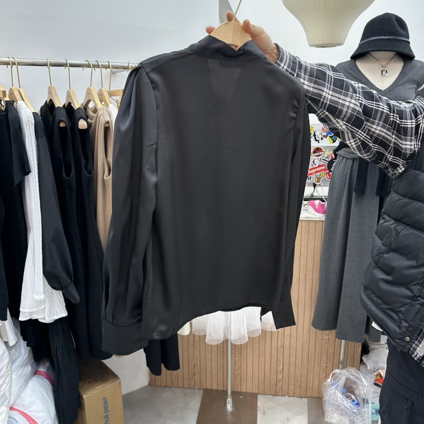 DELIGHT-Q韓國直郵實拍女裝新品人氣熱賣襯衫蕾絲衫緞面DELIGHT-Q襯衫/蕾絲衫