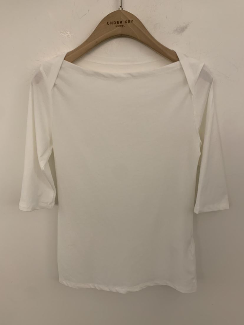 UNDER KEY韓國代購女士新品時尚休閑推薦人氣熱賣T恤船領UNDER KEYT恤圖色4
