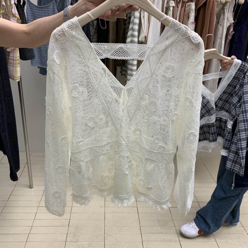 THEPLAN韓國直郵實拍女裝新品推薦熱賣人氣時尚襯衫蕾絲衫THE PLAN襯衫/蕾絲衫