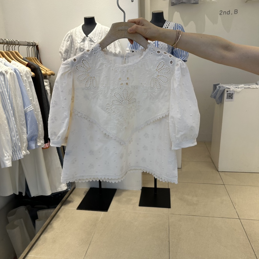 2nd B-S韓國直郵實拍女士新品推薦時尚熱賣26春夏襯衫蕾絲衫2nd B-S襯衫/蕾絲衫圖色2