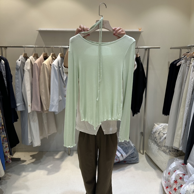 HER/PLAYLIST韓國直郵女士新品休閑職業時尚推薦長袖T恤HER/PLAYLIST長袖T恤圖色2