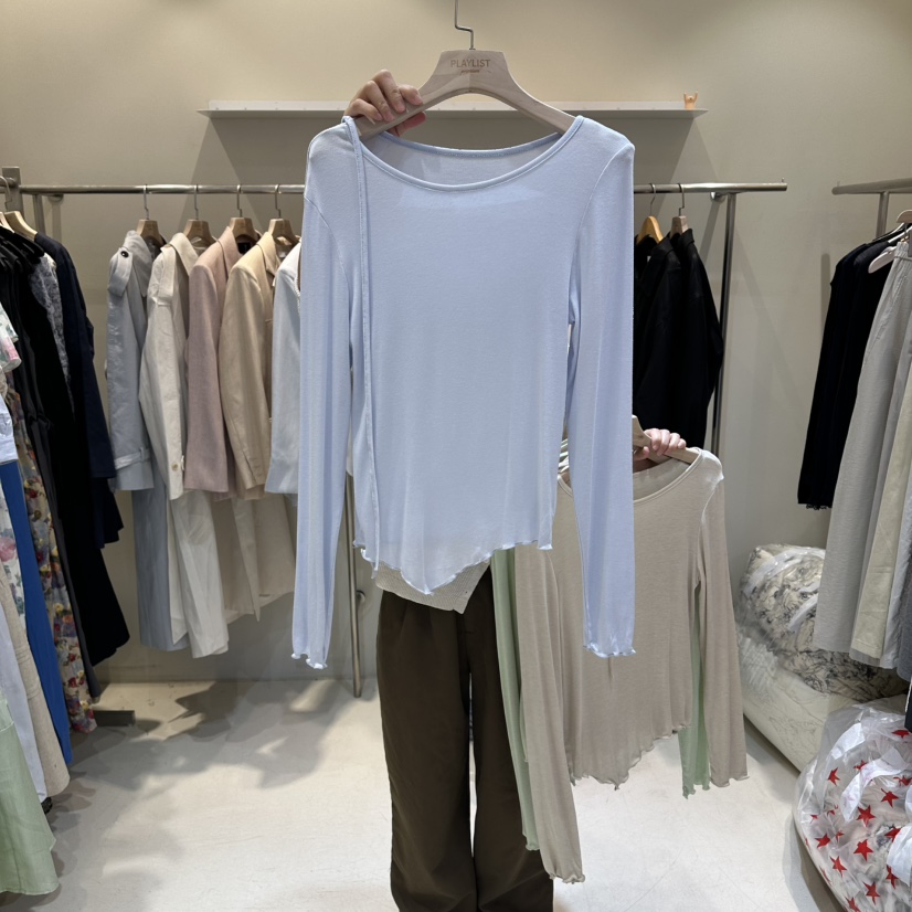 HER/PLAYLIST韓國直郵女士新品休閑職業時尚推薦長袖T恤HER/PLAYLIST長袖T恤圖色3