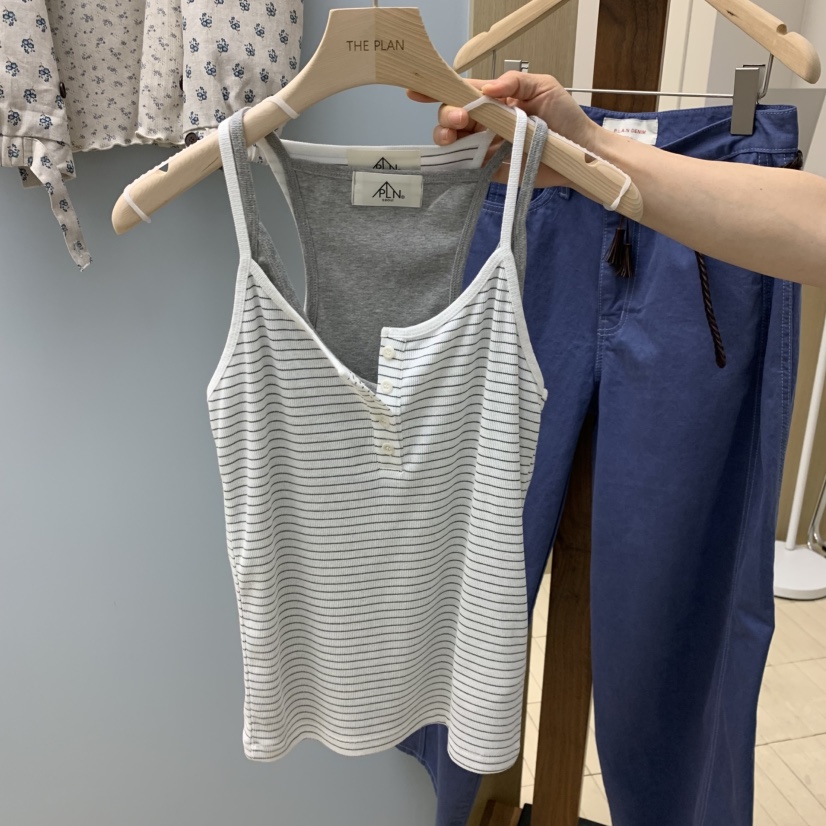 THEPLAN韓國東大門直郵女士新款26春夏時尚吊帶背心不含內搭THE PLAN吊帶/背心圖色2