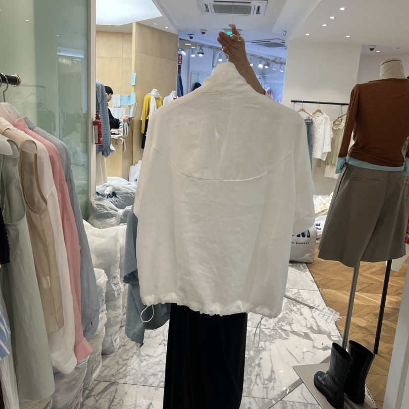 ALMOND韓國直郵女裝新款休閑時尚熱賣職業夾克防風衣亞麻ALMOND夾克