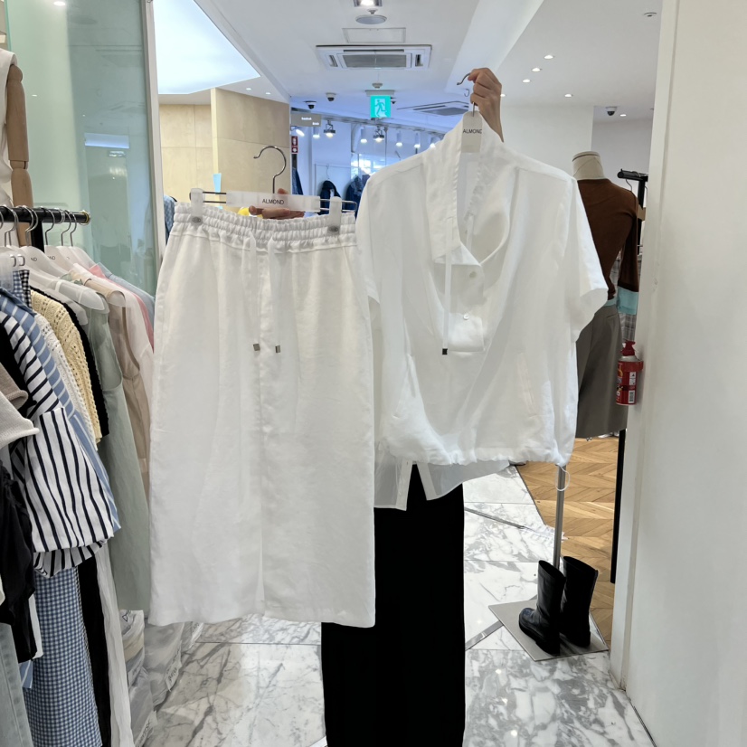 ALMOND韓國直郵女裝新款休閑時尚熱賣職業夾克防風衣亞麻ALMOND夾克