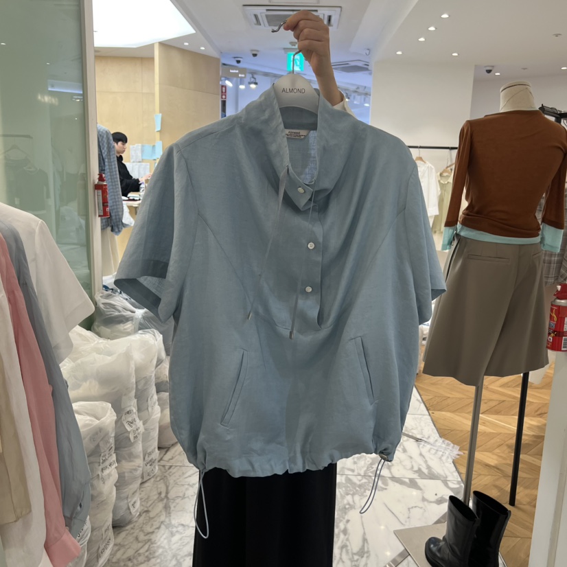 ALMOND韓國直郵女裝新款休閑時尚熱賣職業夾克防風衣亞麻ALMOND夾克圖色2