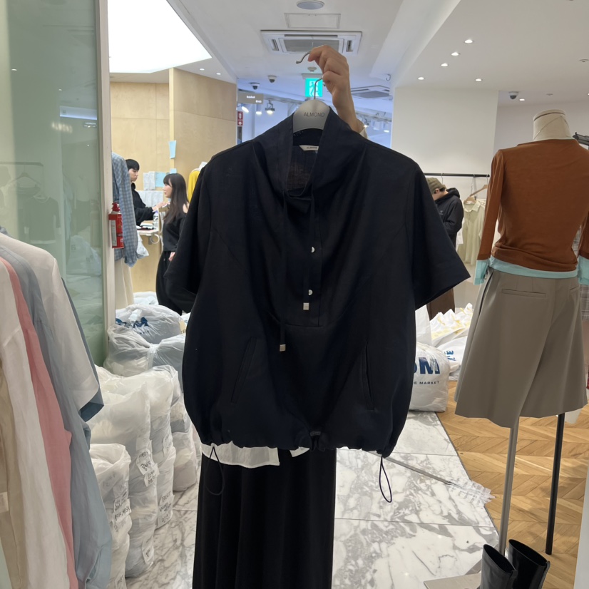 ALMOND韓國直郵女裝新款休閑時尚熱賣職業夾克防風衣亞麻ALMOND夾克圖色3