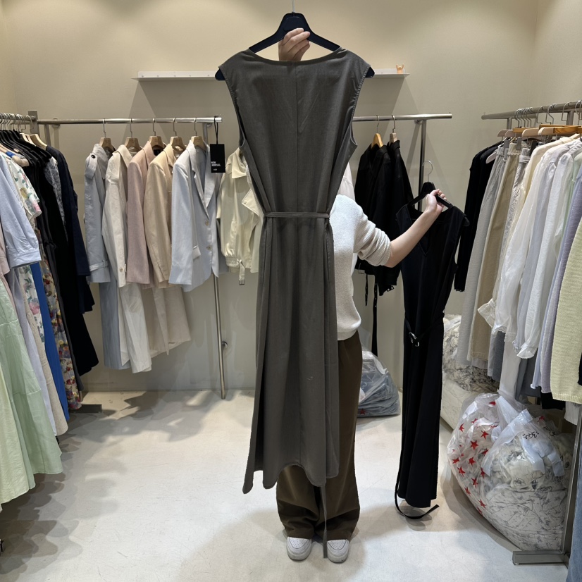HER/PLAYLIST韓國東大門代購女士新品人氣休閑連衣裙腰帶HER/PLAYLIST連衣裙