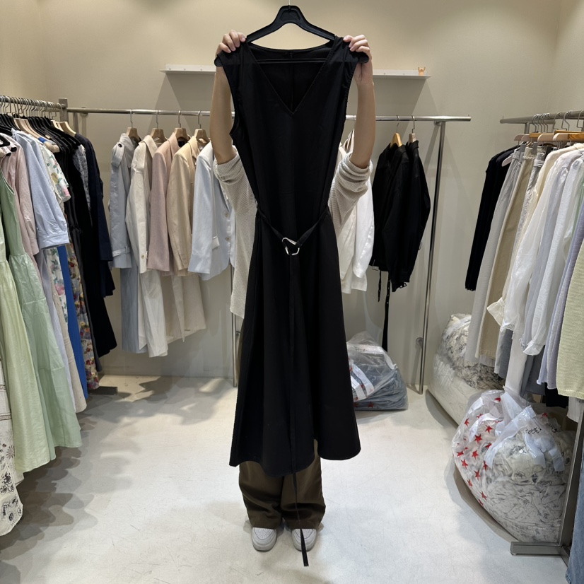 HER/PLAYLIST韓國東大門代購女士新品人氣休閑連衣裙腰帶HER/PLAYLIST連衣裙圖色2黑色