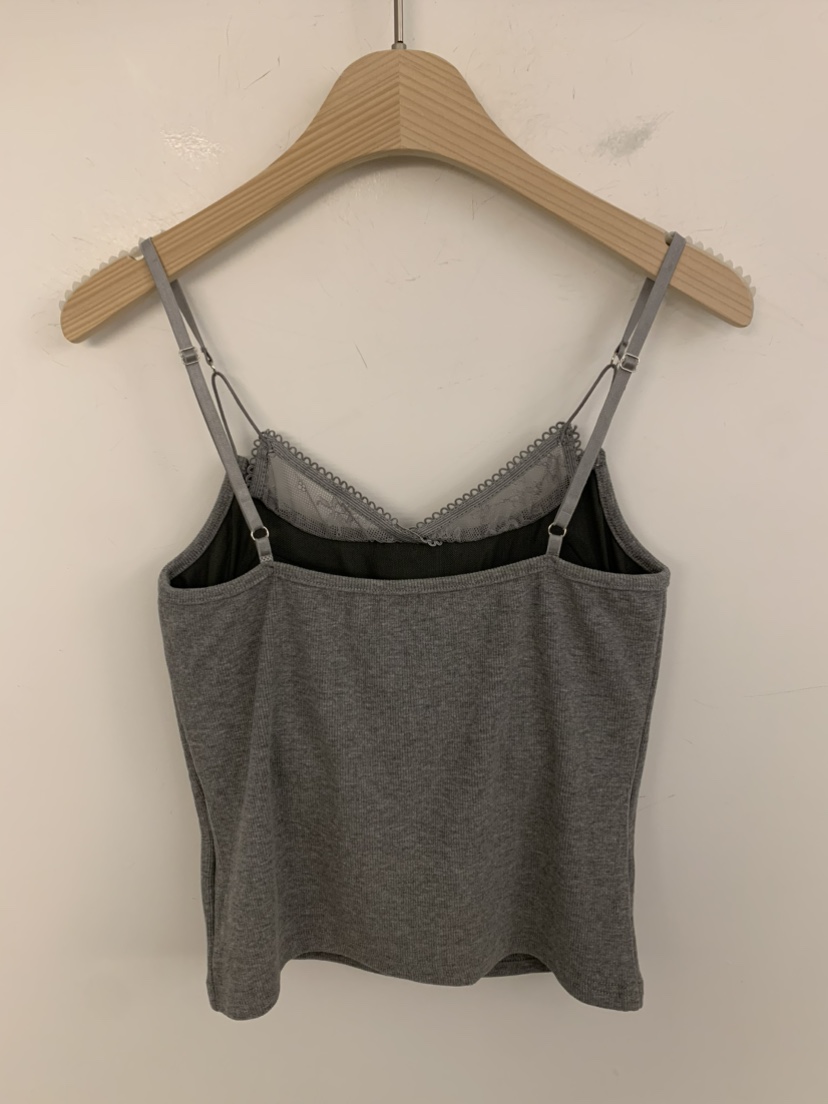 UNDER KEY韓國直郵女裝新品熱賣職業26春夏吊帶背心蕾絲紐扣UNDER KEY吊帶/背心