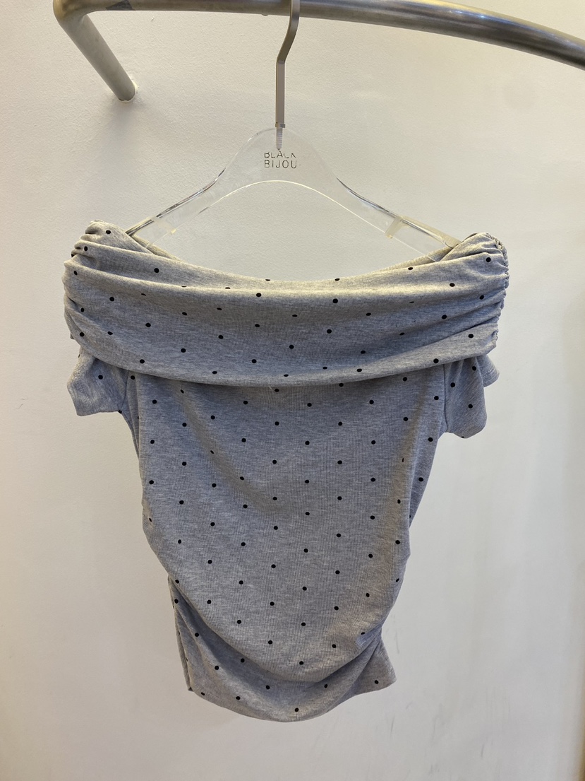 BLACK BIJOU韓國代購女士新款熱賣26春夏推薦時尚T恤褶皺BLACK BIJOUT恤圖色1