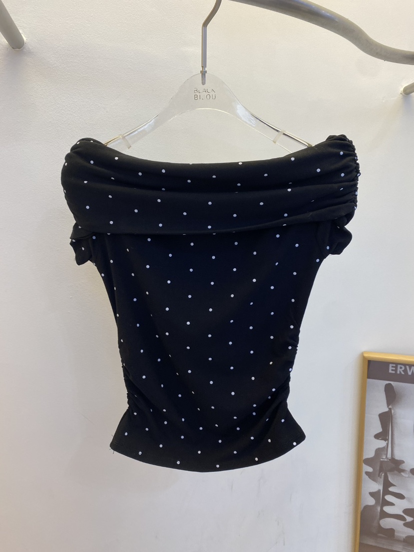 BLACK BIJOU韓國代購女士新款熱賣26春夏推薦時尚T恤褶皺BLACK BIJOUT恤圖色2