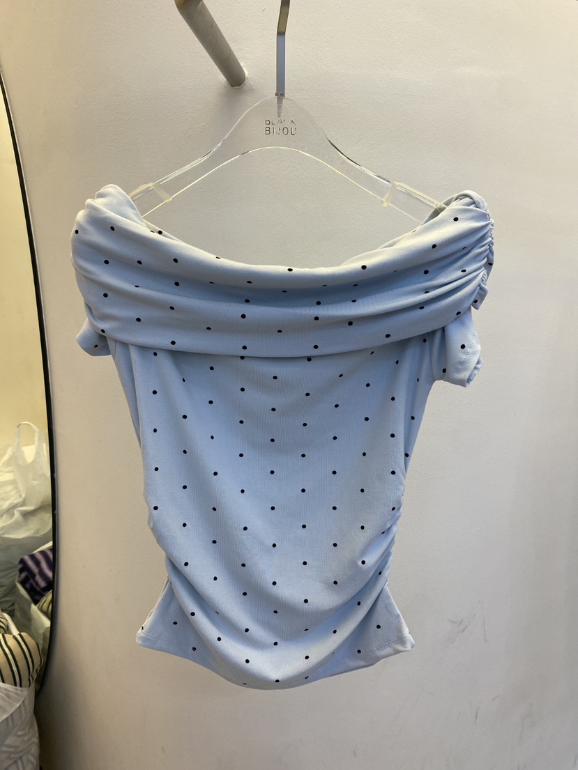 BLACK BIJOU韓國代購女士新款熱賣26春夏推薦時尚T恤褶皺BLACK BIJOUT恤圖色3