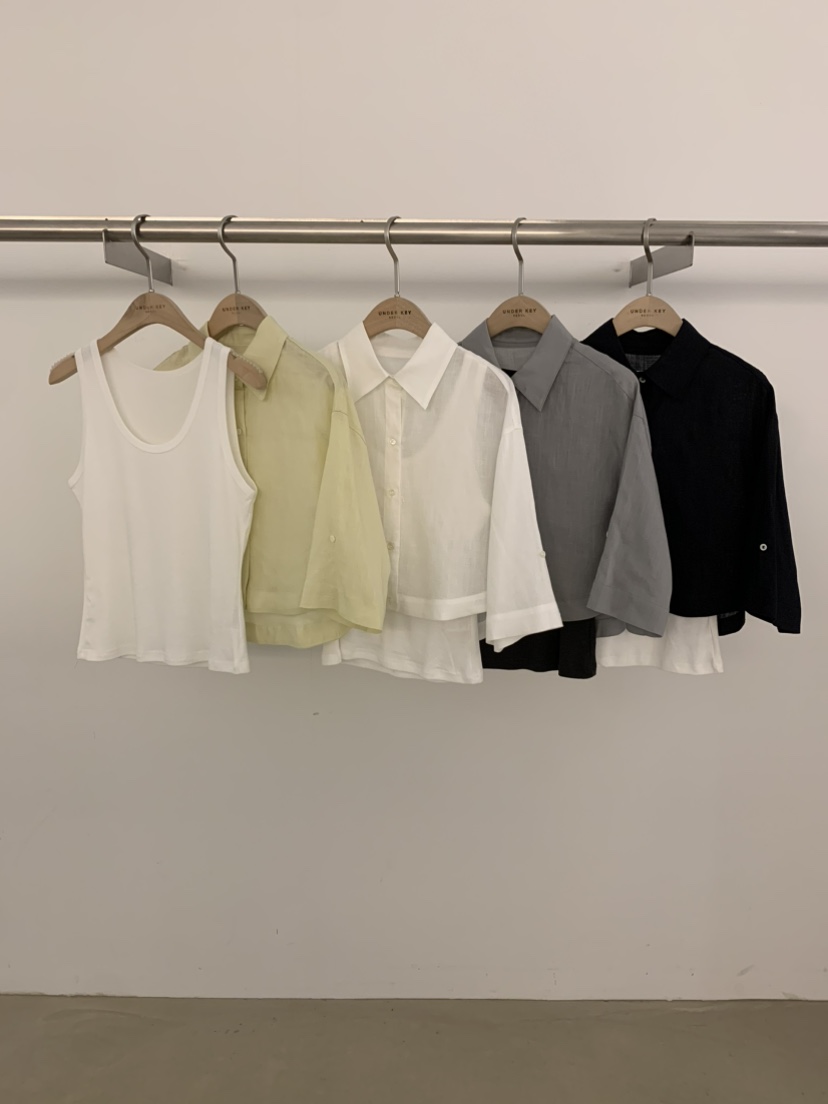 UNDER KEY韓國東大門直郵女士新品時尚職業套裝含吊帶亞麻UNDER KEY套裝