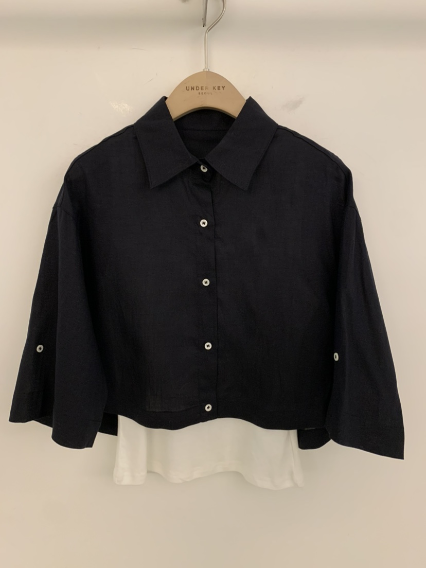 UNDER KEY韓國東大門直郵女士新品時尚職業套裝含吊帶亞麻UNDER KEY套裝圖色2