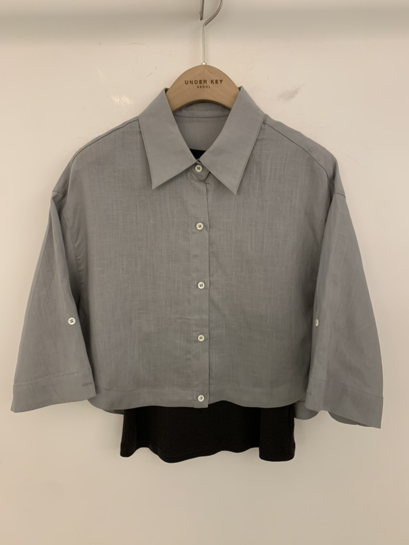 UNDER KEY韓國東大門直郵女士新品時尚職業套裝含吊帶亞麻UNDER KEY套裝圖色3