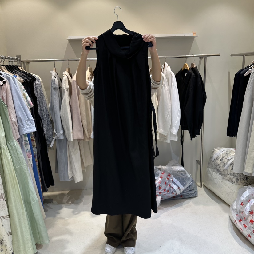 HER/PLAYLIST韓國直郵女裝新款26春夏推薦職業連衣裙復古HER/PLAYLIST連衣裙圖色2黑色