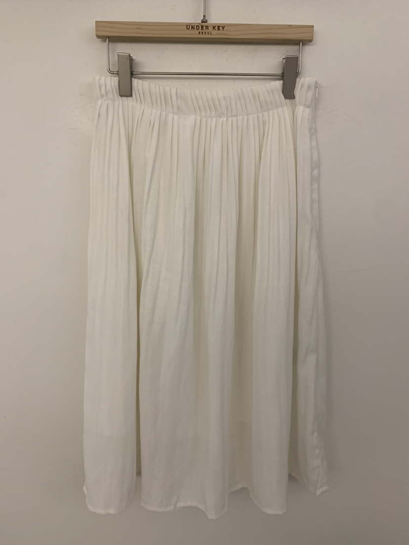 UNDER KEY韓國代購女士新款推薦半身裙中短裙亞麻布褶裥UNDER KEY半身裙/中短裙圖色3